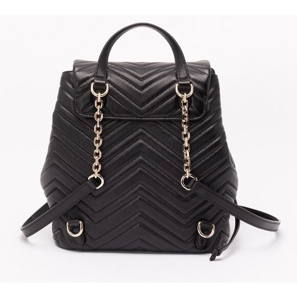 NEW GUCCI $3400 MARMONT BLACK LEATHER TOTE BACKPACK BAG AUTHENTIC! main image 6